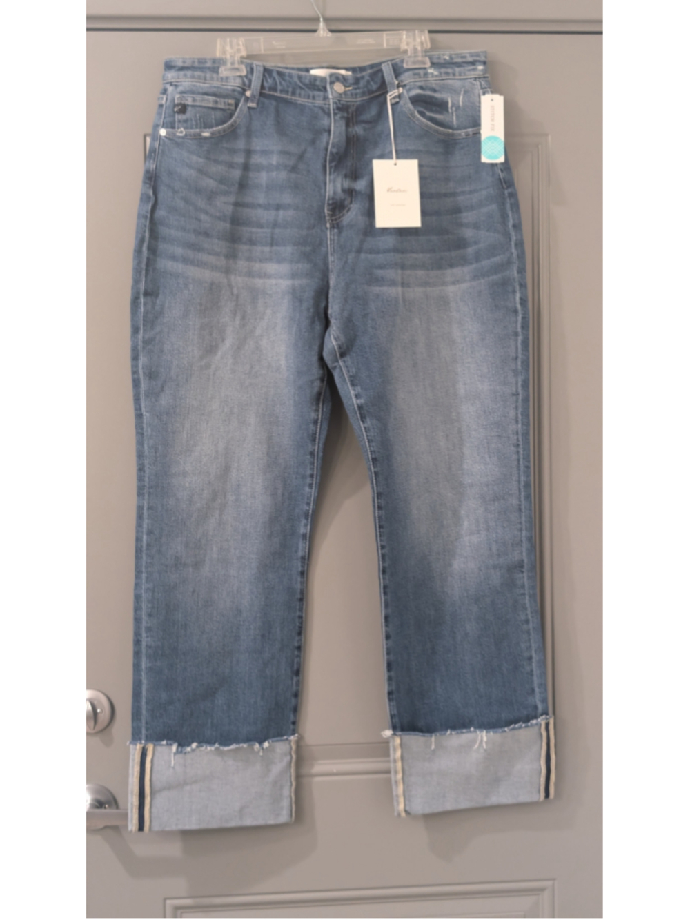Women's KanCan 90's Ultra High Rise Straight Jeans Blue Size 16